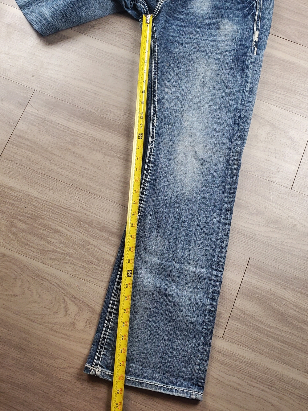 Riding Jean Straight Leg Jeans in Faded Blue - Picture 6 of 12